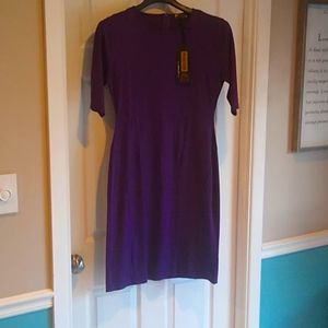Purple light weight dress knee length